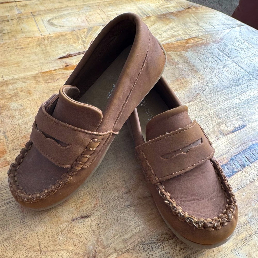 Brown Cat & Jack Toddler Boys Loafer - size 10